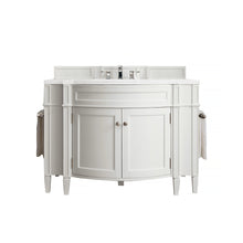 Load image into Gallery viewer, Brittany 46&quot; Single Vanity, Bright White w/ 3 CM Classic White Quartz Top James Martin
