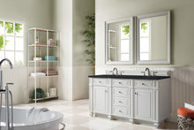 Load image into Gallery viewer, Bristol 60&quot; Double Vanity, Bright White, w/ 3 CM Charcoal Soapstone Quartz Top James Martin Vanities