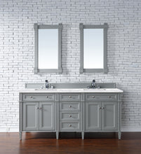 Load image into Gallery viewer, Brittany 72&quot; Urban Gray Double Vanity w/ 3 CM Arctic Fall Solid Surface Top James Martin Vanities