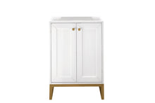 Load image into Gallery viewer, Chianti 24&quot; Single Vanity Cabinet, Glossy White, Radiant Gold James Martin Vanities