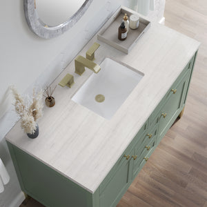 Bathroom Vanities Outlet Atlanta Renovate for LessChicago 48" Single Vanity, Smokey Celadon w/ 3CM Arctic Fall Top
