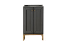 Load image into Gallery viewer, Chianti 20&quot; Single Vanity Cabinet, Mineral Grey, Radiant Gold James Martin Vanities