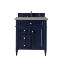 Load image into Gallery viewer, Brittany 30&quot; Single Vanity, Victory Blue w/ 3 CM Grey Expo Quartz Top James Martin Vanities