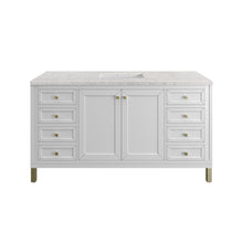 Load image into Gallery viewer, Chicago 60&quot; Single Vanity, Glossy White w/ 3CM Eternal Jasmine Pearl Top James Martin Vanities