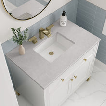 Load image into Gallery viewer, Chicago 36&quot; Single Vanity, Glossy White w/ 3CM Eternal Serena Top James Martin Vanities