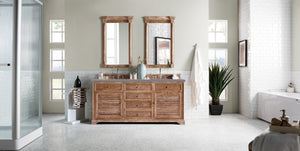 Savannah 72" Double Vanity Cabinet, Driftwood, w/ 3 CM Grey Expo Quartz Top James Martin Vanities