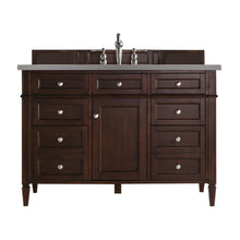 Load image into Gallery viewer, Brittany 48&quot; Burnished Mahogany Single Vanity w/ 3 CM Grey Expo Quartz Top James Martin Vanities