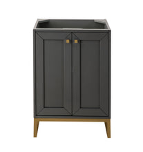 Load image into Gallery viewer, Chianti 24&quot; Single Vanity Cabinet, Mineral Grey, Radiant Gold James Martin Vanities