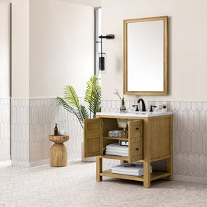 Bathroom Vanities Outlet Atlanta Renovate for LessBreckenridge 30" Single Vanity, Light Natural Oak w/ 3CM White Zeus Top