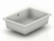 Undermount Solid Surface Sink, Glossy Dove Gray James Martin