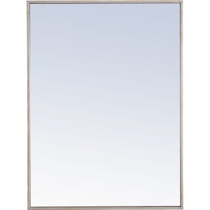 Elegant Decor Metal frame Rectangle Mirror 24 inch Silver Elegant Decor