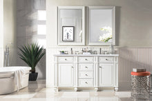 Load image into Gallery viewer, Bristol 60&quot; Double Vanity, Bright White, w/ 3 CM Arctic Fall Solid Surface Top James Martin Vanities