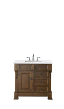 Load image into Gallery viewer, Brookfield 36&quot; Single Vanity, Country Oak w/ 3 CM Arctic Fall Solid Surface Top James Martin Vanities