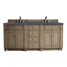 Load image into Gallery viewer, Bristol 72&quot; Double Vanity, Whitewashed Walnut, w/ 3 CM Charcoal Soapstone Quartz Top James Martin Vanities