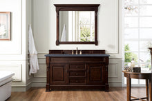 Load image into Gallery viewer, Brookfield 60&quot; Single Vanity, Burnished Mahogany w/ 3 CM Charcoal Soapstone Quartz Top James Martin Vanities