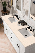 Load image into Gallery viewer, Brookfield 72&quot; Double Vanity, Bright White w/ 3 CM Eternal Marfil Quartz Top James Martin Vanities