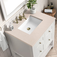 Load image into Gallery viewer, Bathroom Vanities Outlet Atlanta Renovate for LessBreckenridge 30&quot; Single Vanity, Bright White w/ 3CM Eternal Marfil Top