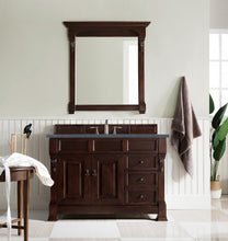 Load image into Gallery viewer, Brookfield 48&quot; Single Vanity, Burnished Mahogany w/ 3 CM Charcoal Soapstone Quartz Top James Martin Vanities