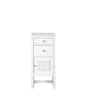 Load image into Gallery viewer, Athens 15&quot; Cabinet w/ Drawers &amp; Door, Glossy White w/ 3 CM Carrara Marble Top James Martin Vanities