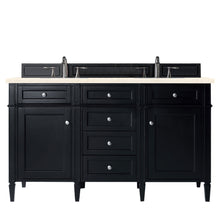 Load image into Gallery viewer, Brittany 60&quot; Black Onyx Double Vanity w/ 3 CM Eternal Marfil Quartz Top James Martin Vanities