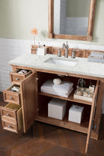Load image into Gallery viewer, Bathroom Vanities Outlet Atlanta Renovate for LessProvidence 48&quot; Single Vanity Cabinet, Driftwood, w/ 3 CM Eternal Jasmine Pearl Quartz Top