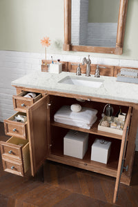 Bathroom Vanities Outlet Atlanta Renovate for LessProvidence 48" Single Vanity Cabinet, Driftwood, w/ 3 CM Eternal Jasmine Pearl Quartz Top