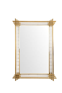 Sarasota 35.4" Mirror, Polished Gold and Lucite James Martin Vanities