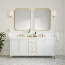 Load image into Gallery viewer, Chicago 72&quot; Double Vanity, Glossy White w/ 3CM White Zeus Top James Martin Vanities