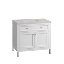 Load image into Gallery viewer, Bathroom Vanities Outlet Atlanta Renovate for LessChicago 36&quot; Single Vanity, Glossy White w/ 3CM Eternal Serena Top