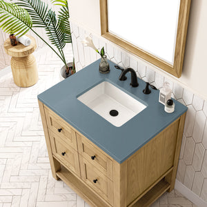 Bathroom Vanities Outlet Atlanta Renovate for LessBreckenridge 30" Single Vanity, Light Natural Oak w/ 3CM Cala Blue Top