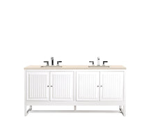 Load image into Gallery viewer, Athens 72&quot; Double Vanity Cabinet, Glossy White, w/ 3 CM Eternal Marfil Top James Martin Vanities
