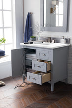 Load image into Gallery viewer, Palisades 36&quot; Single Vanity, Silver Gray, w/ 3 CM Classic White Quartz Top James Martin