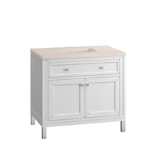 Load image into Gallery viewer, Bathroom Vanities Outlet Atlanta Renovate for LessChicago 36&quot; Single Vanity, Glossy White w/ 3CM Eternal Marfil Top