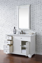 Load image into Gallery viewer, Bathroom Vanities Outlet Atlanta Renovate for LessSavannah 48&quot; Bright White Single Vanity w/ 3 CM Carrara Marble Top