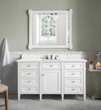 Load image into Gallery viewer, Brittany 60&quot; Bright White Single Vanity w/ 3 CM Arctic Fall Solid Surface Top James Martin Vanities