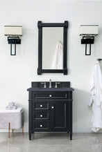Load image into Gallery viewer, Brittany 30&quot; Single Vanity, Black Onyx, w/ 3 CM Charcoal Soapstone Quartz Top James Martin Vanities