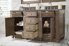 Load image into Gallery viewer, Bathroom Vanities Outlet Atlanta Renovate for LessBristol 60&quot; Double Vanity, Whitewashed Walnut, w/ 3 CM Grey Expo Quartz Top