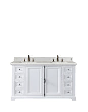 Load image into Gallery viewer, Providence 60&quot; Double Vanity Cabinet, Bright White, w/ 3 CM Eternal Serena Quartz Top James Martin