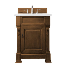 Load image into Gallery viewer, Brookfield 26&quot; Single Vanity, Country Oak w/ 3 CM Classic White Quartz Top James Martin Vanities