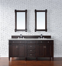 Load image into Gallery viewer, Brittany 72&quot; Burnished Mahogany Double Vanity w/ 3 CM Eternal Serena Quartz Top James Martin Vanities
