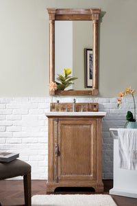 Providence 26" Driftwood Single Vanity w/ 3 CM Arctic Fall Solid Surface Top James Martin Vanities