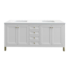Load image into Gallery viewer, Chicago 72&quot; Double Vanity, Glossy White w/ 3CM White Zeus Top James Martin Vanities