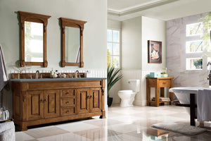 Bathroom Vanities Outlet Atlanta Renovate for LessBrookfield 72" Double Vanity, Country Oak w/ 3 CM Cala Blue Quartz Top