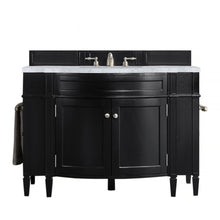 Load image into Gallery viewer, Brittany 46&quot; Single Vanity, Black Onyx w/ 3 CM Carrara Marble Top James Martin Vanities