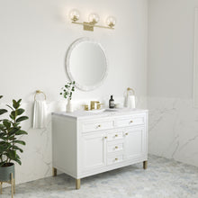 Load image into Gallery viewer, Chicago 48&quot; Single Vanity, Glossy White w/ 3CM Ethereal Noctis Top James Martin Vanities