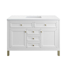 Load image into Gallery viewer, Chicago 48&quot; Single Vanity, Glossy White w/ 3CM White Zeus Top James Martin Vanities
