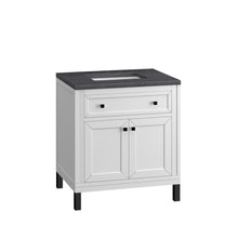 Load image into Gallery viewer, Bathroom Vanities Outlet Atlanta Renovate for LessChicago 30&quot; Single Vanity, Glossy White w/ 3CM Charcoal Soapstone Top