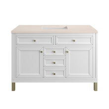 Load image into Gallery viewer, Chicago 48&quot; Single Vanity, Glossy White w/ 3CM Eternal Marfil Top James Martin Vanities