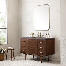Load image into Gallery viewer, Bathroom Vanities Outlet Atlanta Renovate for LessAmberly 48&quot; Single Vanity, Mid-Century Walnut w/ 3CM Grey Expo Top