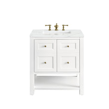 Load image into Gallery viewer, Breckenridge 30&quot; Single Vanity, Bright White w/ 3CM Ethereal Noctis Top James Martin Vanities